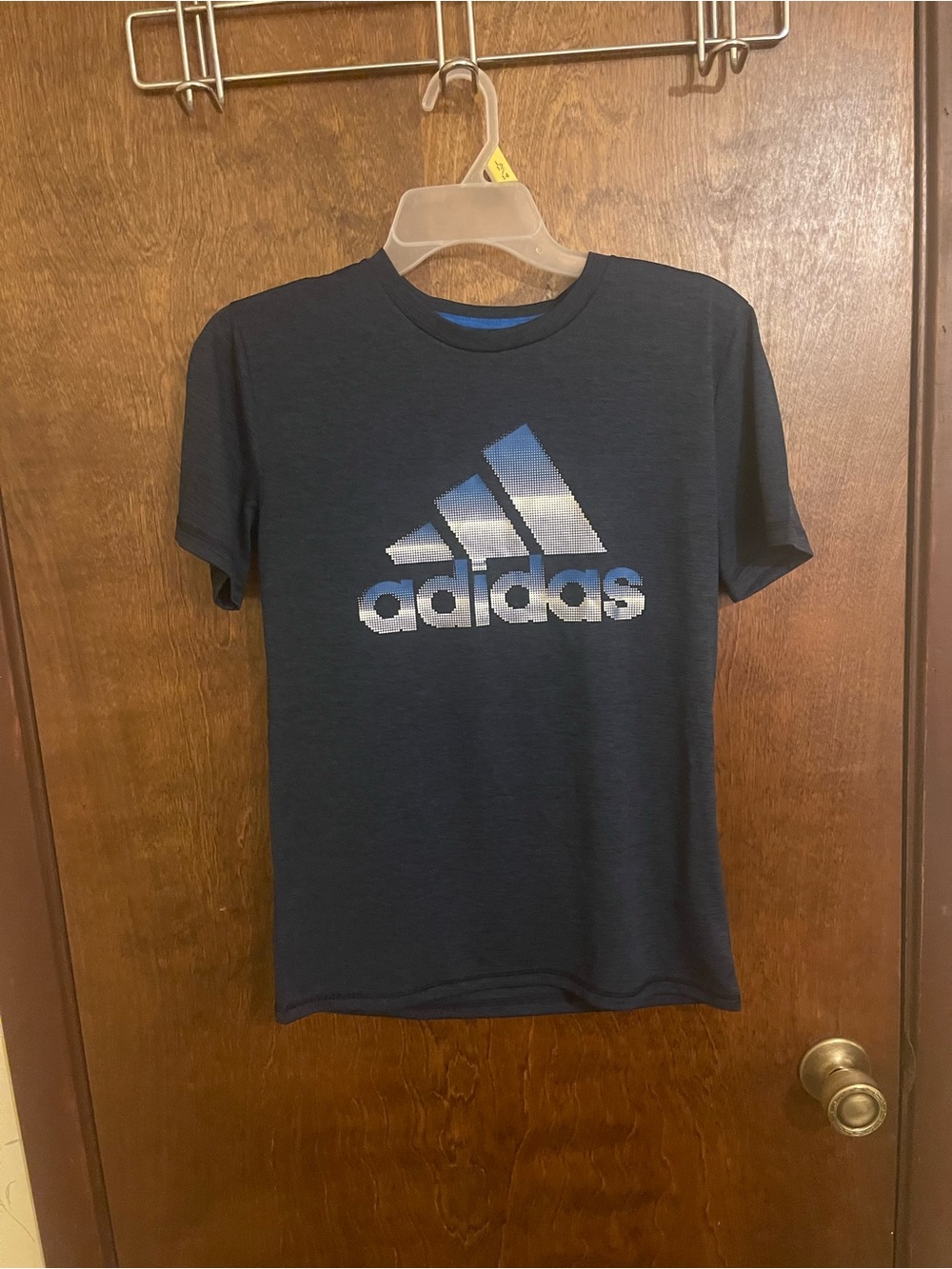 adidas Dark Blue Tee with Light Blue Accents